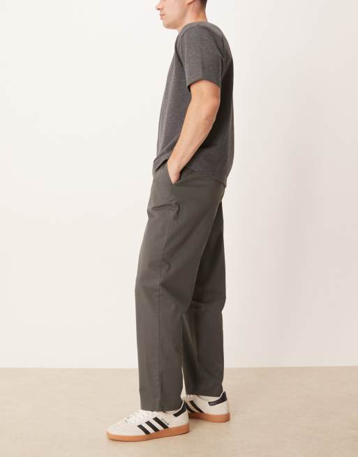 ASOS DESIGN smart carrot fit pants in charcoal , 3 of 5