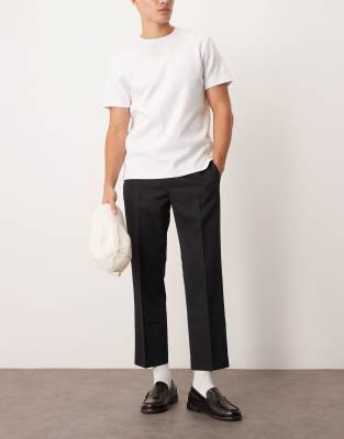 Asos Design Smart Cigarette Fit Pants In Black