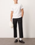 [ASOS DESIGN] ASOS DESIGN smart cigarette fit pants in black W33 L32 BLACK