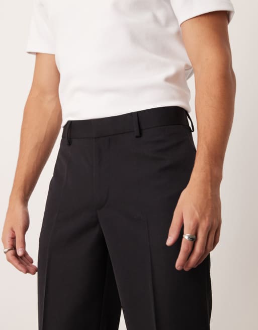 asos black cigarette trousers ASOS DESIGN smart cigarette fit pants in black