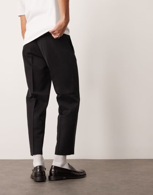 ASOS DESIGN smart cigarette fit pants in black