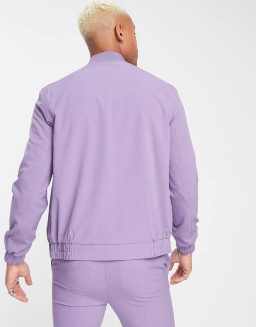 Light purple bomber outlet jacket