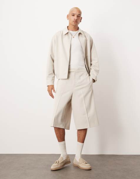 ASOS DESIGN smart co-ord in stone with elasticated waist - view 1