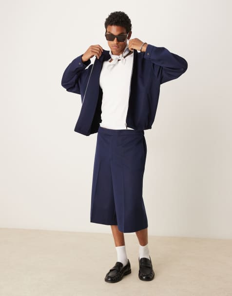 ASOS DESIGN smart co-ord oversized bermuda shorts in navy - view 1