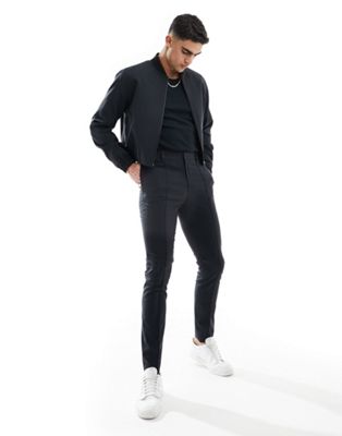 ASOS DESIGN  smart co-ord skinny trouser in black pinstripe