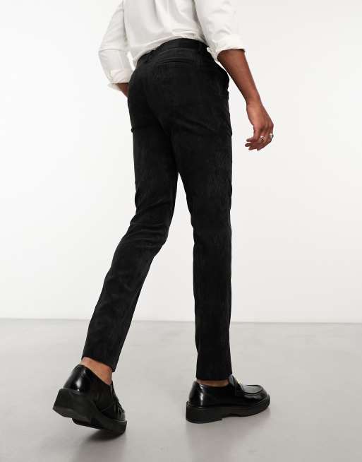 ASOS DESIGN smart tapered trousers in black