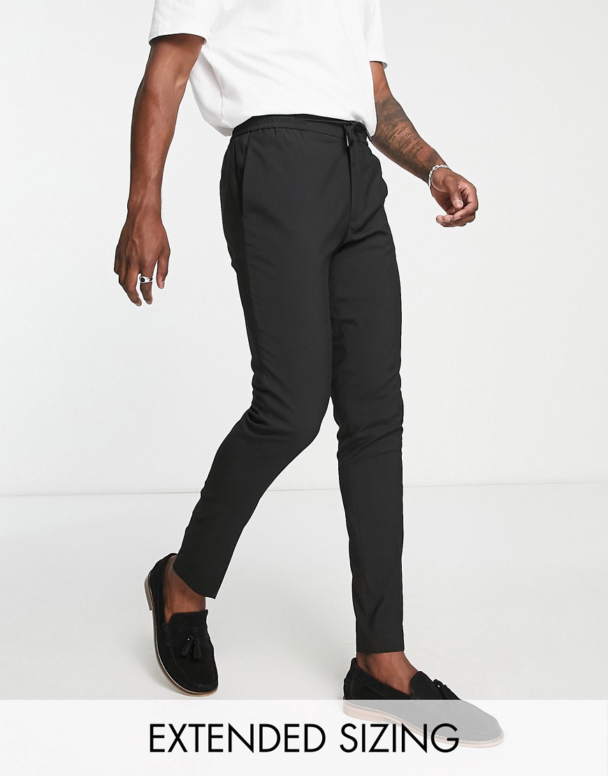 ASOS DESIGN smart co-ord skinny trousers in black