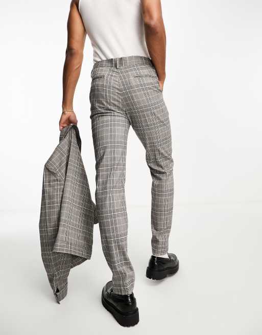 ASOS DESIGN smart co-ord slim trousers in grey check, 2 of 4