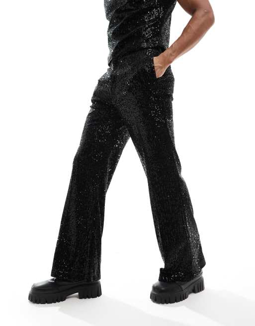 Retro sequin bell bottom pants new arrivals