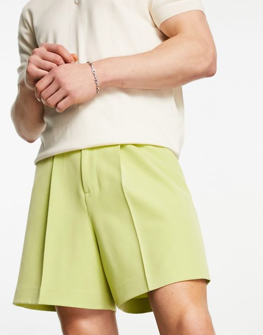 FhyzicsShops DESIGN smart cropped bermuda skinny shorts in green
