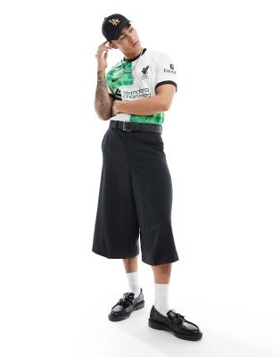 Black Side Logo Waistband Cropped Pants