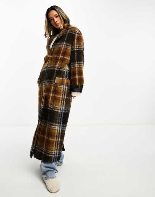 Asos on sale plaid coat