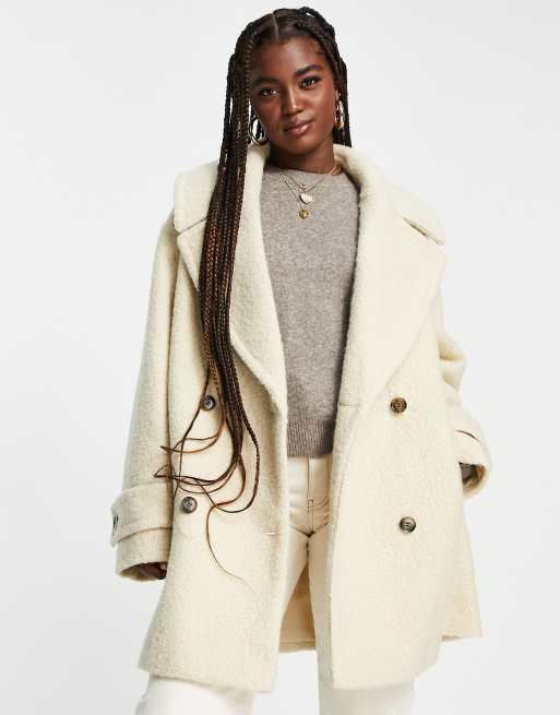 Cream pea hotsell coat womens