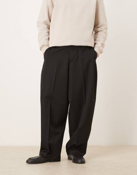 ASOS DESIGN smart extreme tapered trousers in black - view 1