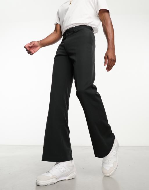 ASOS DESIGN smart flare pants in black