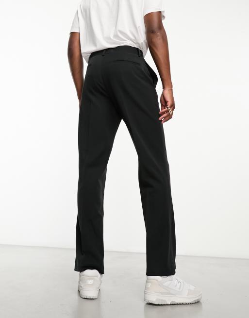 ASOS DESIGN smart flare trousers in black ASOS