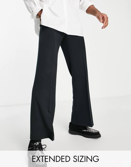 ASOS DESIGN flare trouser with cargo pocket detail in black