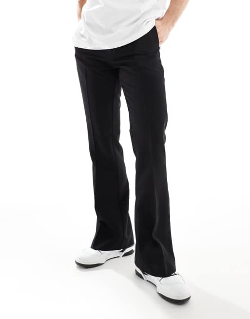  ASOS DESIGN smart flared trousers in black