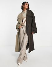 ASOS Weekend Collective maxi padded coat with back graphic in