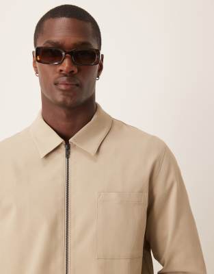 Asos Design Smart Harrington Jacket In Yellow