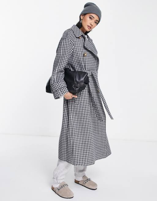 Asos checkered coat top