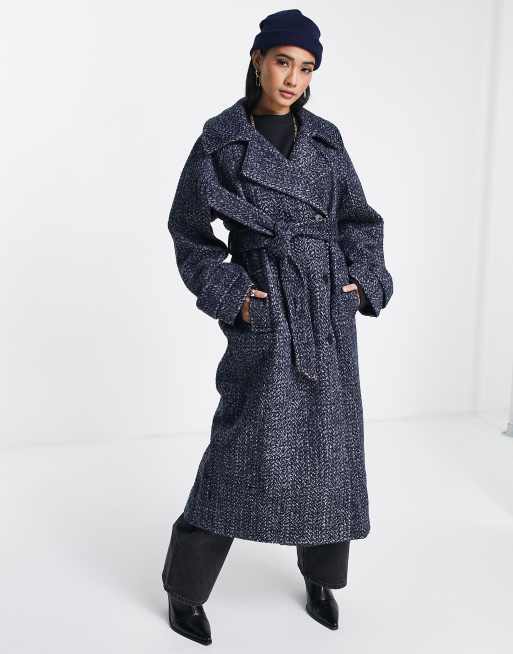 Asos hot sale navy coat