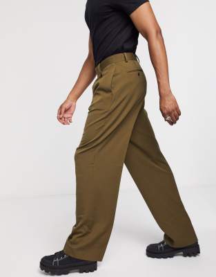 high waisted khaki pants men's