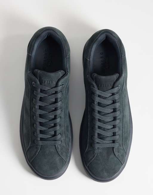 ASOS DESIGN smart lace up sneakers in navy, 3 of 5