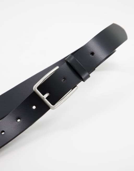 Asos black hot sale leather belt