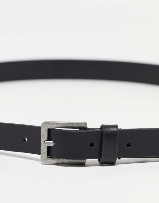 Ashe - Women's Black Leather Belt by Nickel Smart®