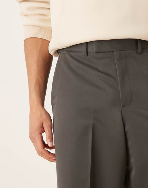 ASOS DESIGN smart loose leg pants in charcoal | ASOS ASOS DESIGN smart loose leg pants in charcoal | ASOS