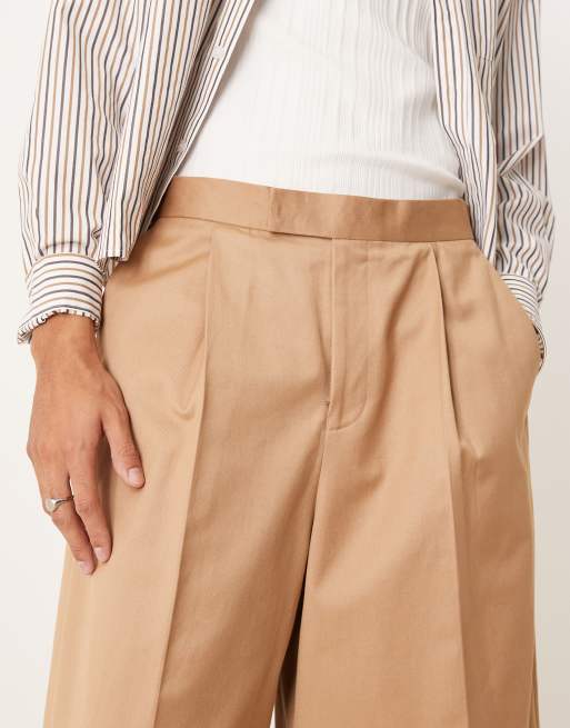 ASOS DESIGN smart oversized Bermuda shorts in stone