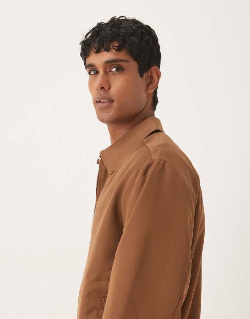 ASOS DESIGN – Brun finjacka i oversize, del av set