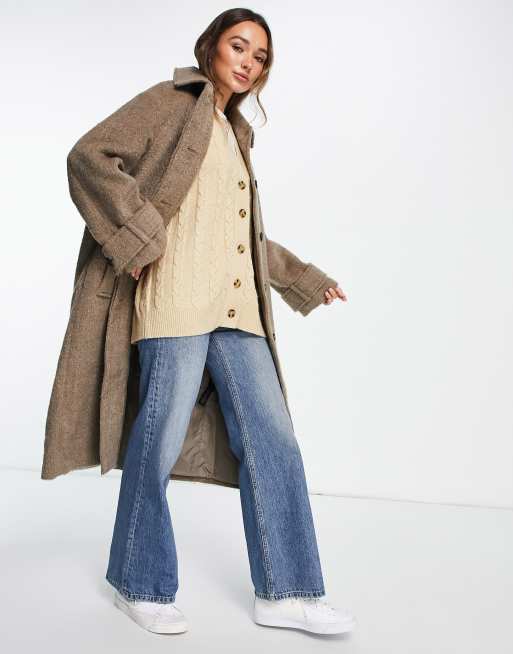 Wool oversized boyfriend on sale coat