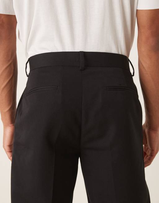 ASOS DESIGN smart oversized tapered pants in black, 5 of 5