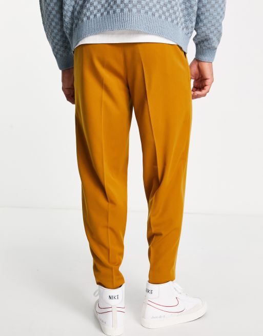 ASOS DESIGN balloon dressy pants in mid gray