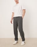 [ASOS DESIGN] ASOS DESIGN smart oversized tapered pants in charcoal pinstripe-Grey W30 L32 CHARCOAL