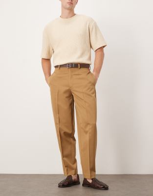 Asos Design Smart Oversized Tapered Pants With Front Pleat