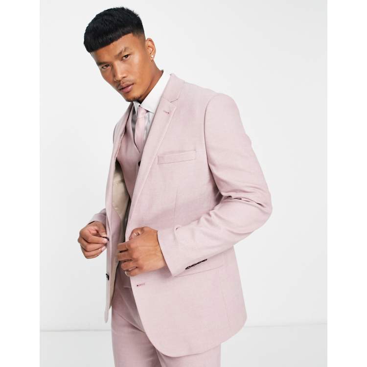 Pale pink suit jacket sale