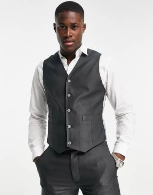 gray suit vest and pants