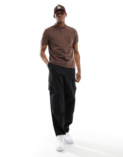 Polo shirt with track hot sale pants