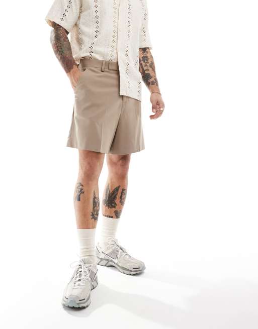 FhyzicsShops DESIGN smart relaxed fit shorts in stone