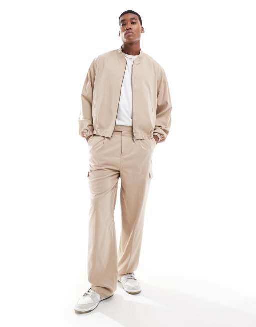 ASOS DESIGN smart set in beige