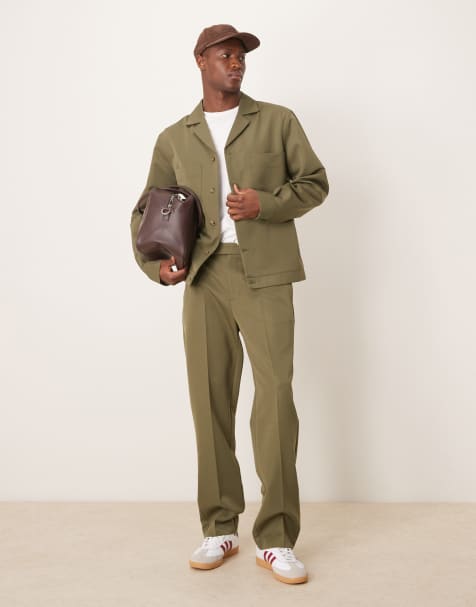 ASOS DESIGN smart set in dark green - view 1