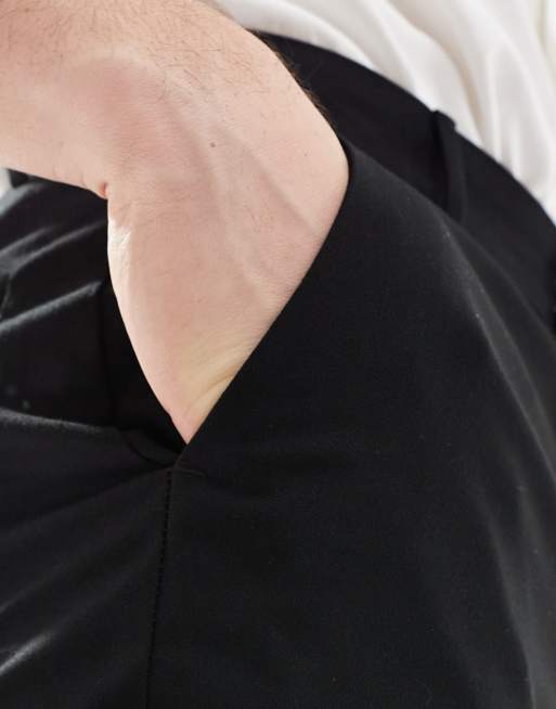 ASOS DESIGN smart skinny fit pants in black