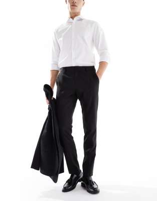 smart skinny fit pants in black