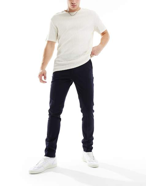 ASOS DESIGN smart skinny fit pants in navy - view 1