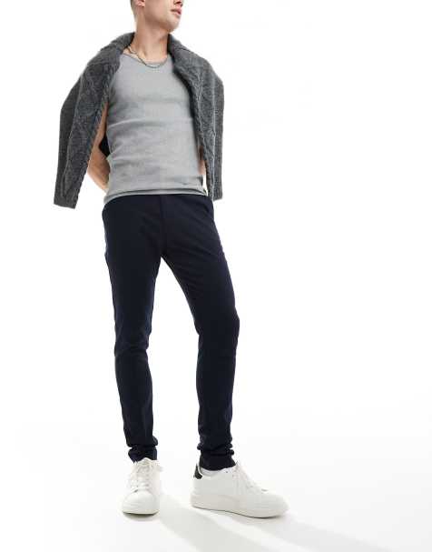 ASOS DESIGN smart skinny fit pants in navy - view 1