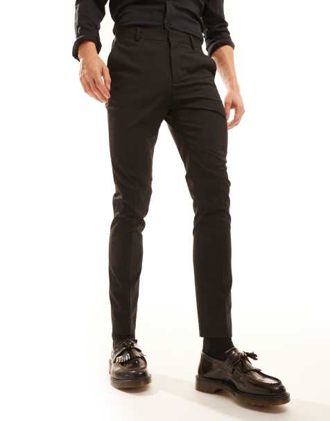 ASOS DESIGN smart skinny fit suit trousers in black