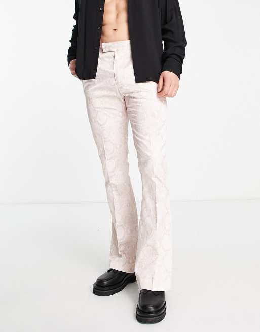 ASOS DESIGN smart skinny flared pants with snake print